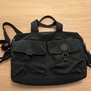 Black Kipling Briefcase/Diaper Bag/Crossbody Computer Bag